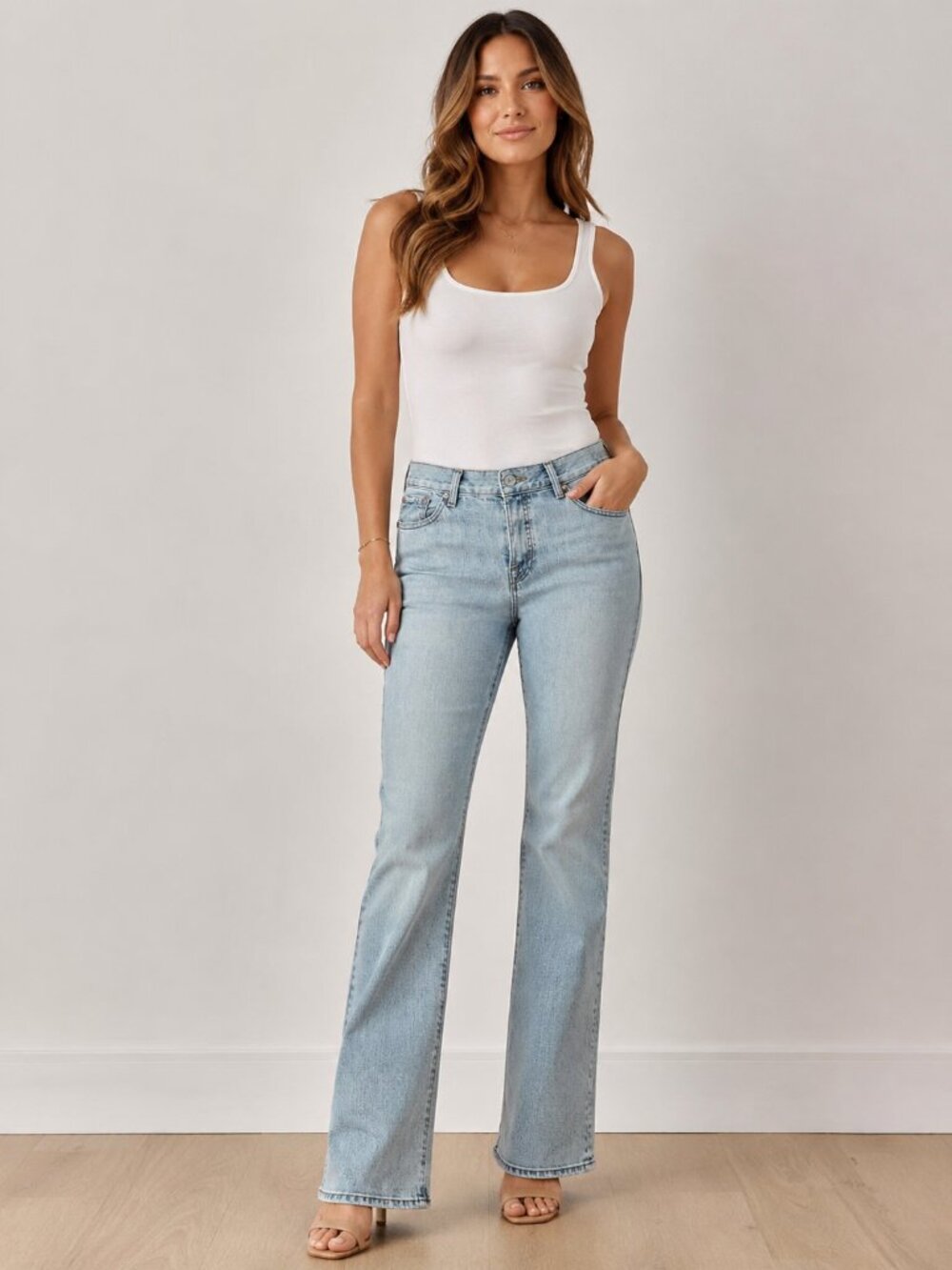 Lucky Brand Dungarees Light Wash Bootcut Jeans Size 12 Made in USA